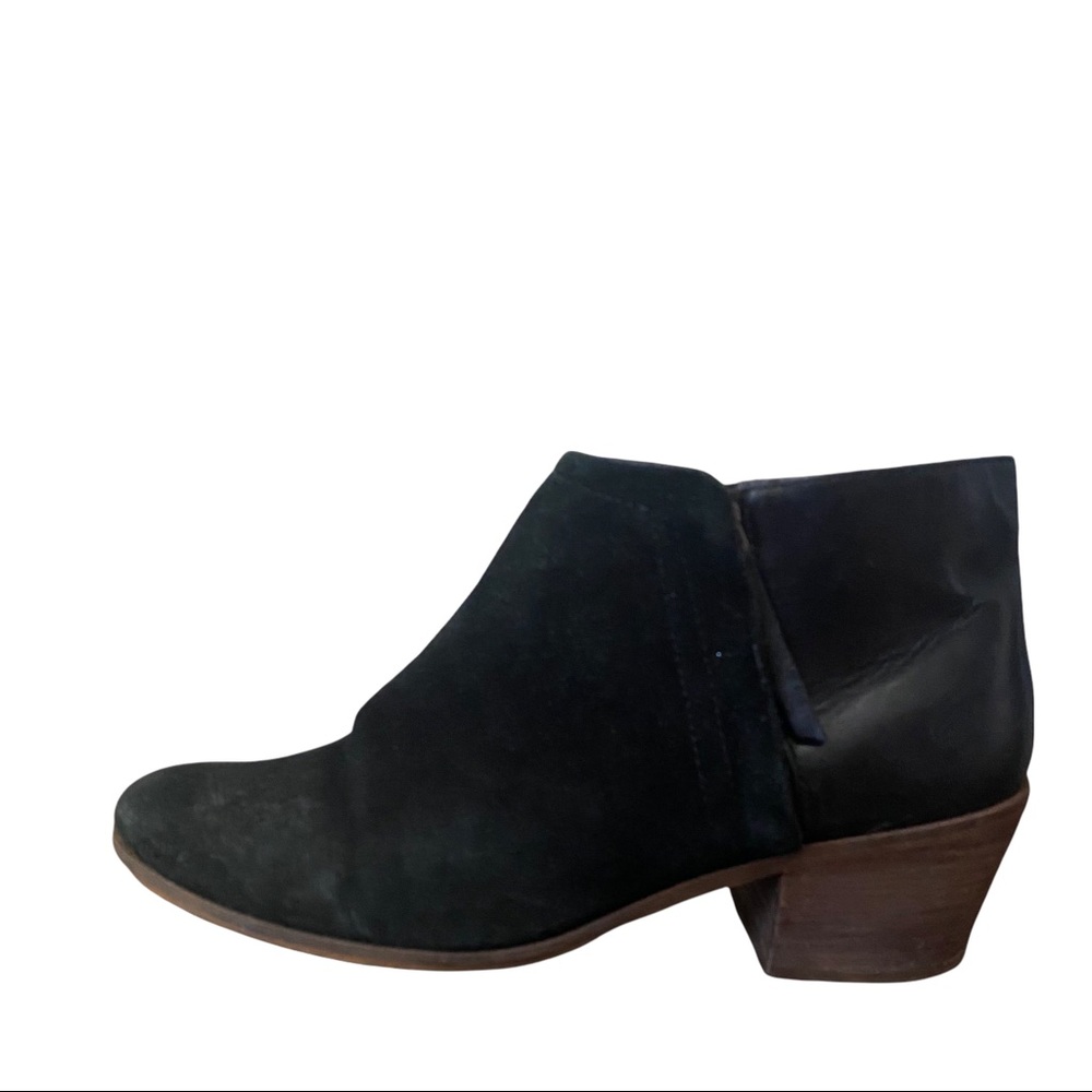 Madewell | Cait black leather suede ankle boots size 10